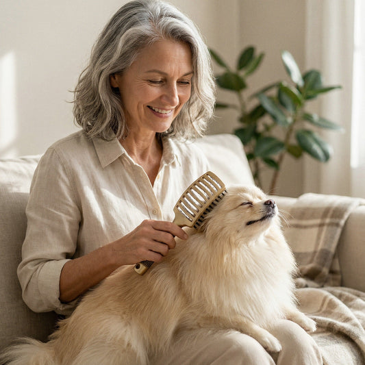 La brosse qui démêle vos cheveux… et les poils de votre petit chien